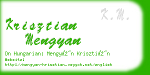 krisztian mengyan business card